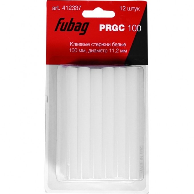 Клеевые стержни FUBAG белые PRGC 100 412337 Клеевые стержни FUBAG белые PRGC 100 412337