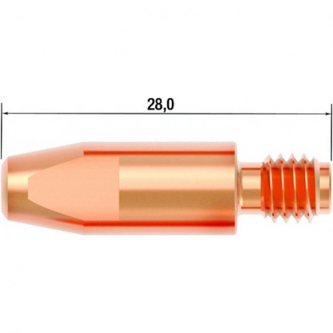 Контактный наконечник FUBAG M6х28 мм ECU D=1.0 мм (10 шт.) FB.CTM6.28-10 Контактный наконечник FUBAG M6х28 мм ECU D=1.0 мм (10 шт.) FB.CTM6.28-10