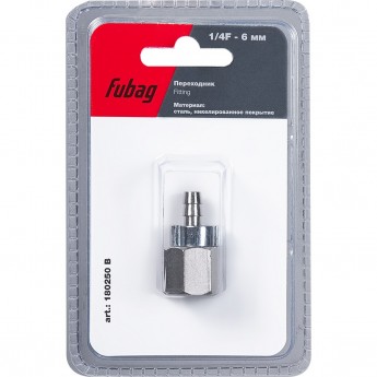 Переходник FUBAG 1/4"F на елочку 6мм с обжимным кольцом 6х11мм_блистер 1 шт Переходник FUBAG 1/4"F на елочку 6мм с обжимным кольцом 6х11мм_блистер 1 шт