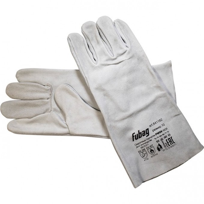 Сварочные краги FUBAG без подкладки серые FWGN 10GR 641182 Сварочные краги FUBAG без подкладки серые FWGN 10GR 641182