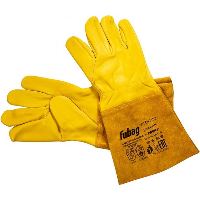 Сварочные краги FUBAG TIG без подкладки желтые FWGN 8Y 641183 Сварочные краги FUBAG TIG без подкладки желтые FWGN 8Y 641183